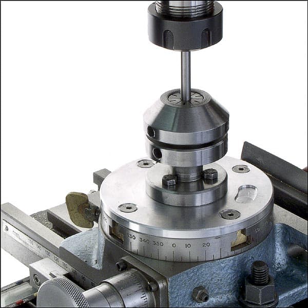 Precision tool with rotating head and adjustable alignment.
