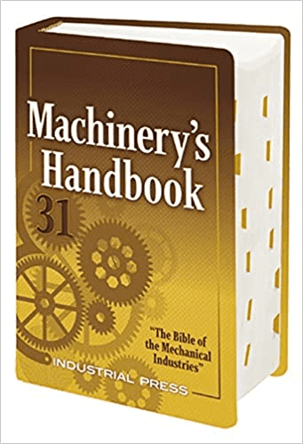 Gold-colored gears on a white background with "Machinery's Handbook 31" in large text.