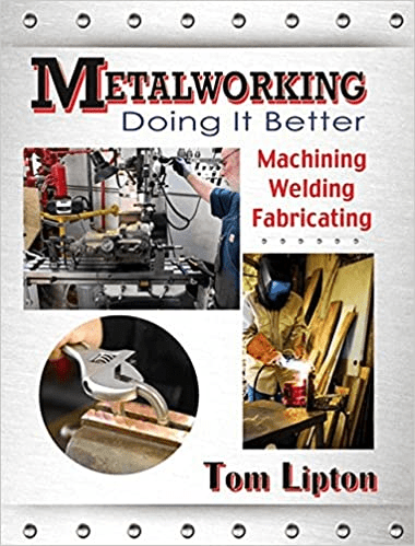 Metalworking book cover featuring a person welding and a metal object being welded.