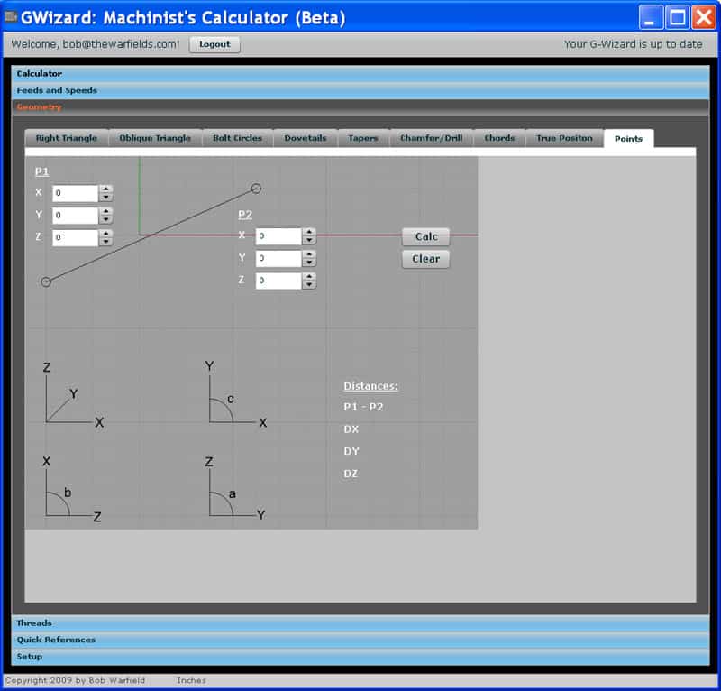 Computer-aided design CAD interface for machining featuring tabs and graphing area with geometric shapes.