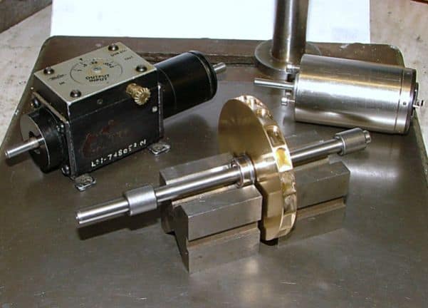 Finished 3-bladed turbine rotor with precision-crafted metal components.