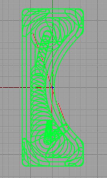 Stylized letter "G" or "B" logo with curved lines on a grey grid background.