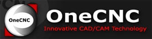 OneCNC logo featuring white text on a colored background.