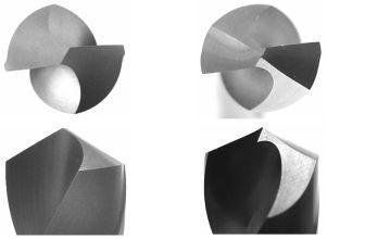 Black and white image of two 3D models with a point divided into twenty points.