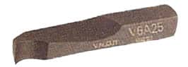 Worn metal tool with "V6A25" on a white background.