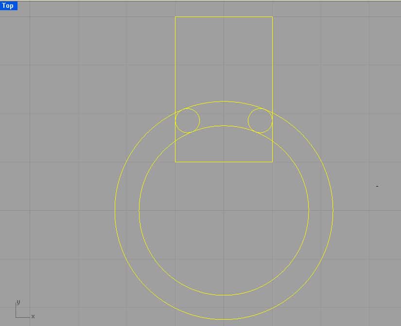 Technical illustration of machinery parts with yellow lines and gray grid.