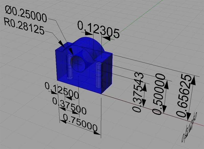Crank bearing assembly CAD drawing.