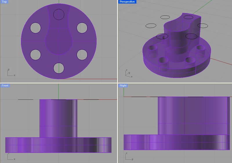 3D CAD model of a crankpin.