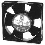 Square fan with 6 white blades and black housing featuring OA125AP and 3TB logo on a black background.