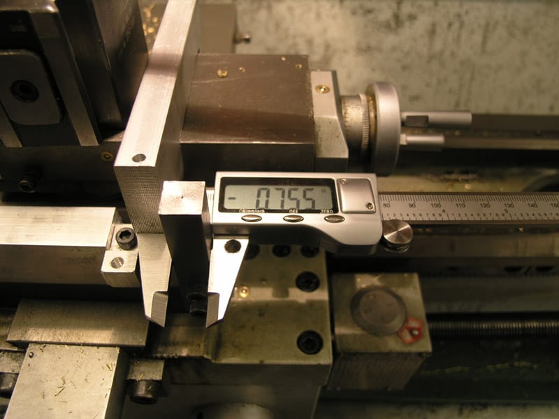 Digital caliper with stainless steel body and 0-6 inch LCD display.