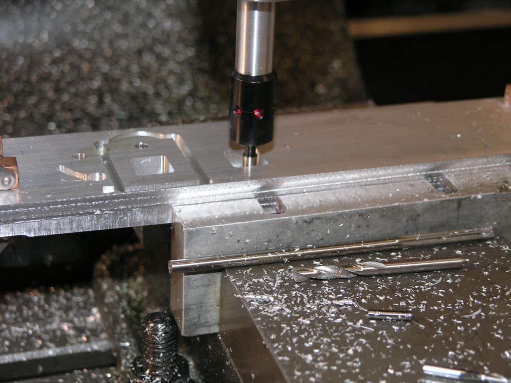 A close-up photograph of a CNC milling machine.
