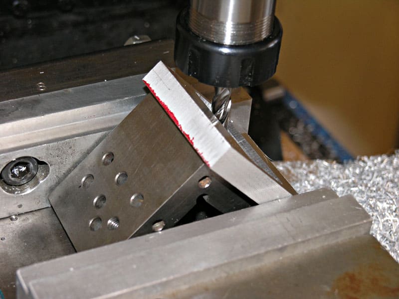 Metalworking machine cutting tool close-up.