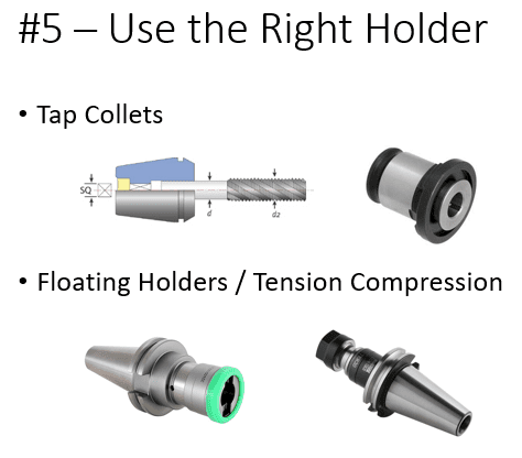 Taps and collets for metalworking and machining.