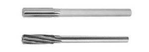 Silver metal tool with cylindrical shape and tapered end.