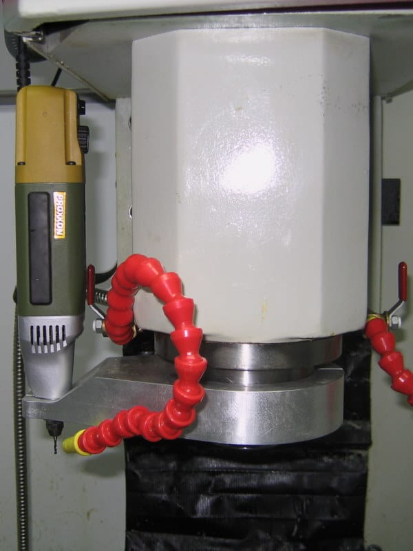 A Proxxon coolant system with its components and features on display.