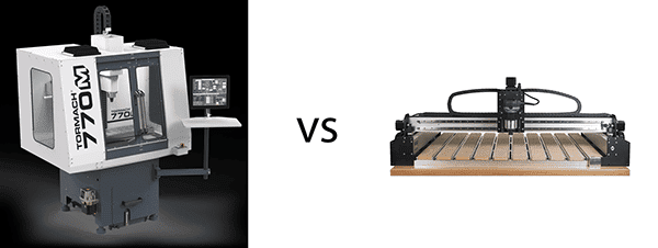 Two different types of CNC machines, one with large enclosed body and "YAMAZAKI" logo.