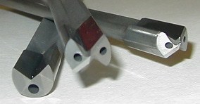 Index drills with rounded ends.