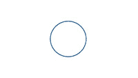 Simple blue circle on a white background.