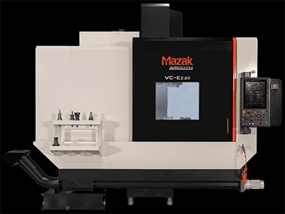Mazak VC-250F milling machine with screen and toolshelf