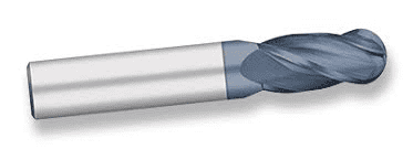 Cylindrical machining tool with twisted end.