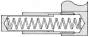 Technical drawing of a spring-loaded mechanism with multiple coils on a light gray background.