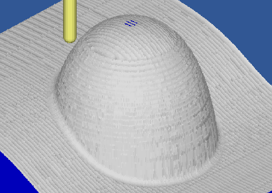 White textured surface with yellow rod on blue background.