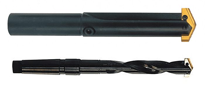 Black tools with gold components on a white background.