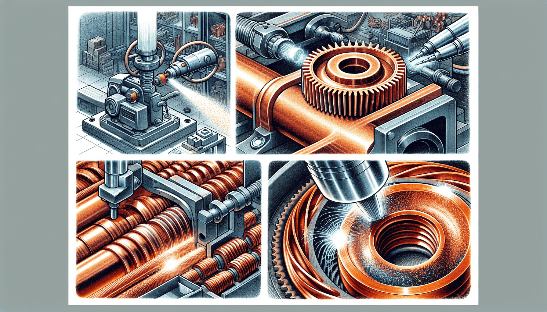 Machine shop with lathes mills grinders and metalworking tools.